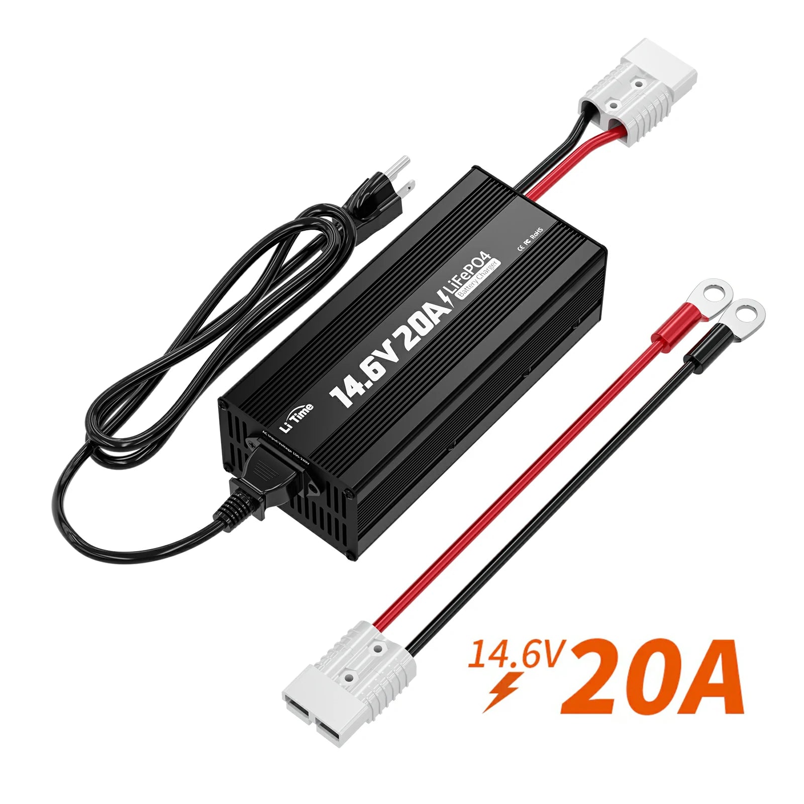 LiTime 12V (14.6V) 20A LiFePO4 Battery Charger